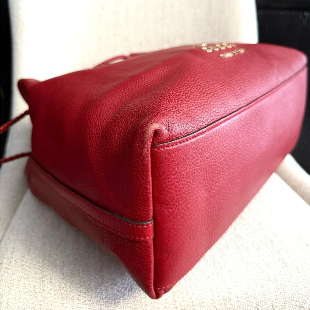 Authentic Gucci dark red leather large tote bag - Picture 6 of 16
